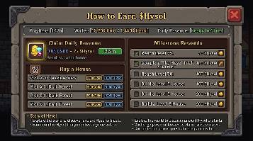 How to Earn menu overview